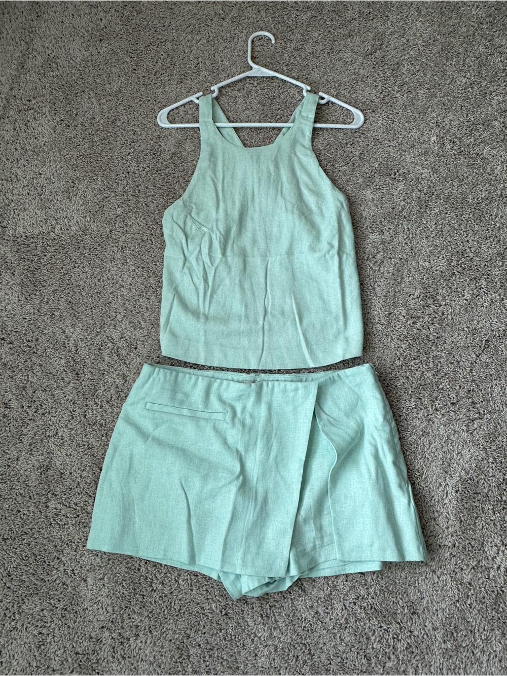 Abercrombie & Fitch Mint Green Tank and Skort Set